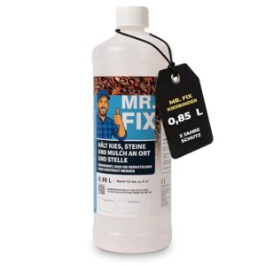 MR. FIX® Kiesbinder Rindenmulchbinder Transparent – Steinkleber wasserfest & UV-beständig, einfache Anwendung, starke Haftung für Garten & Wege –Kiesverfestiger für Haus und Garten– Made in Germany